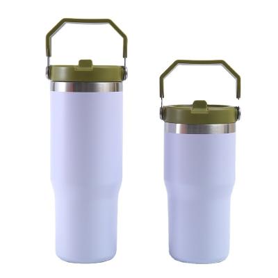 China Durable Wholesale 20 30oz Double Wall Stainless Steel Vacuum Flask Insulated Inner Glass With Powder Coating And Portable Lids for sale