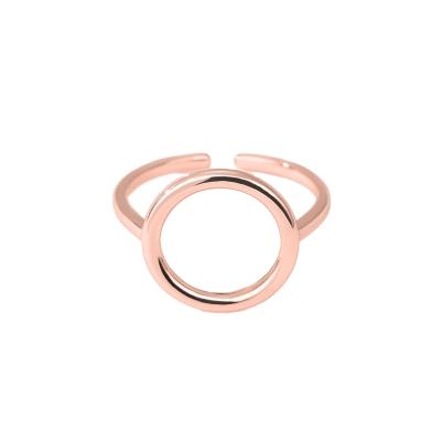 China CLASSIC Modern Open Ring Women's Logo Stainless Steel Girl Jewelry Fashion Geometry Custom Round Rings Wedding Bands Wholesale A2 for sale