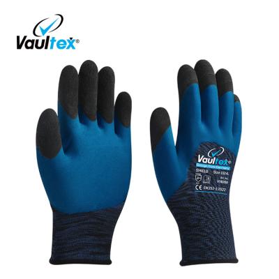 China Work Protection Vaultex Hand Protection Industrial Anti-Static Latex Black Gloves Powder Free Touch Screen Safety Work Gloves Man for sale