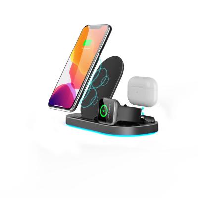 China New Coming Smart Watch Foldable Fast Smart 3in1 Wireless Charger For Phone Watch Earpod Hot Selling Popular Design for sale