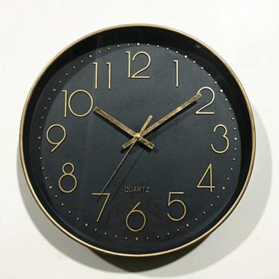 China 12 Inch Promotion Quartz Style Antique Home Decoration Round Wall Clocks Vintage Wall Clock Zhangzhou Factory Plastic Supplier for sale