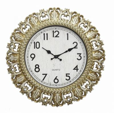 China 2021 Hot Selling Antique Style Retro High Quality Design Distressed Antique Style Moving Gear 3D Wall Clock for sale