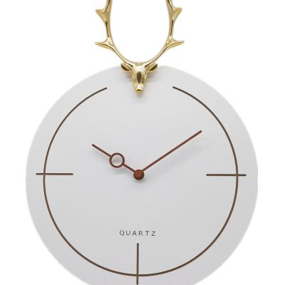 China Hot LUMINOVA High Quality 12 Inch Zhangzhou Clock Rotated Quartz Wood MDF Home Decorative Wall Clock For Sale for sale