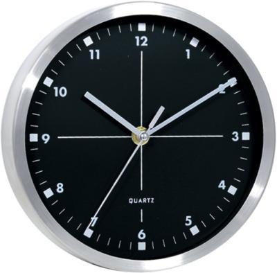 China LUMINOVA Home Decor 8 Inch Interesting Design Metal Wall Clock Round Silver Modern Times High Quality for sale