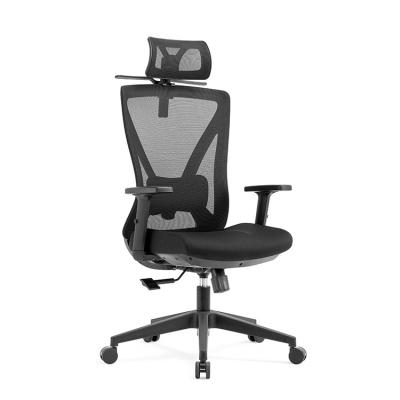 China Free Sample Swivel Desk Chairs High Back Mesh Chair china sillas de oficina Full With Adjustable Headrest Ergonomic Office Chair for sale