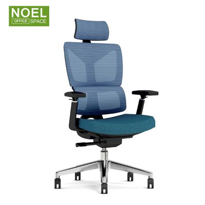 China Ergonomic Comfortable Mesh High Back Furniture Office Chair (Height) Adjustable With Nylon Armrest for sale