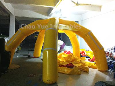 China 5m Yellow 5 Legs Airtight Inflatable Marquee with air pump for sale