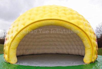 China PVC Tarpaulin Yellow Inflatable Dome Tent for outdoor event for sale