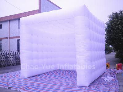 China White Oxford Cloth Inflatable Cube Tent for sale for sale