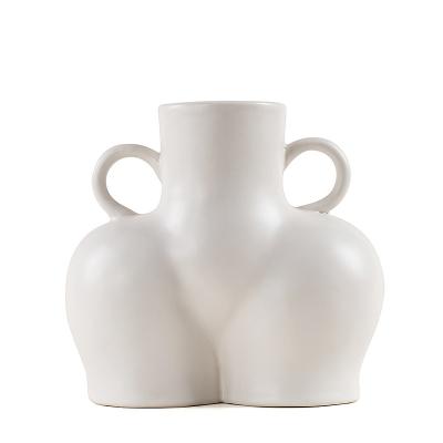 China Wholesale Modern Nordic Style Home Vase Home Decoration Handwork Ornaments Body Art Flower Vase Ceramic Dryer for sale