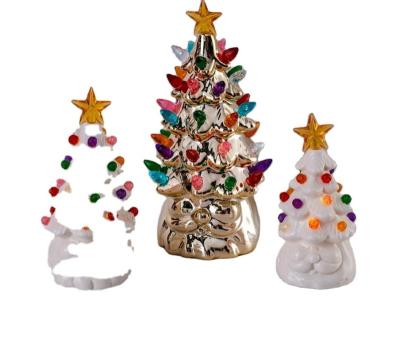 China Modern Patent Green For Sale Lights Decorations Porcelain Christmas Tree Ceramic Christmas Tree for sale