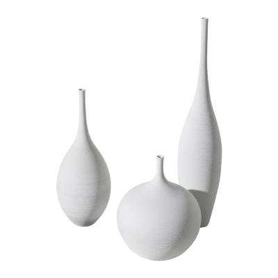 China Modern Handmade Black And White Home Art Vase Ceramic Decorative Ornaments Of Modern Pure Color Furnishings for sale