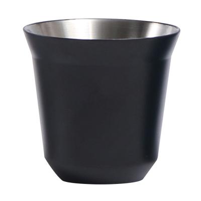 China 80ML 160ML Dual Wall Thermal Insulation Wine Coffee Stainless Steel Water Tea Belly Cup Viable Custom Small Capacity Portable Mug for sale