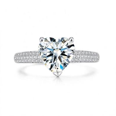 China Heart Shaped Zircon Diamond Marriage Wedding Ring of Love CLASSIC for sale