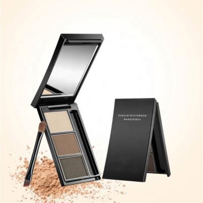 China Waterproof Brown Eyebrow Makeup Brow Powder Dark Boost Power Water Resistant Include Small Brush for sale