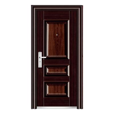 China Modern low price style stainless steel security door anti-theft modern steel exterior residential door for sale