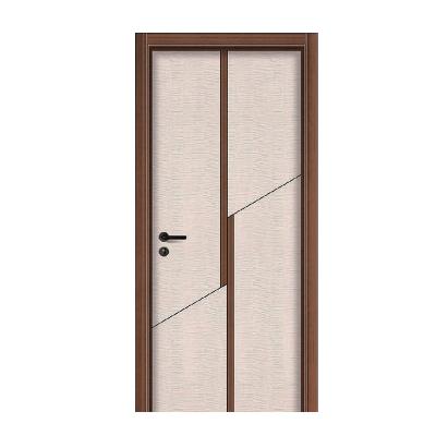 China Modern Interior Polymer WPC Wood Fashion Solid Wood Dangle Modern Simple Color Apartment Customized PU Foam Wood Door for sale