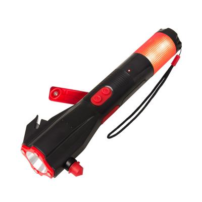 China Home Dynamo Radio Flashlight With Emergency Hammer Glass Crank Led Torch Light for sale