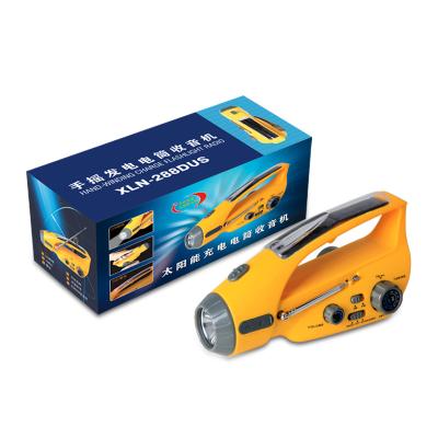 China china bulk ware camping dynamo flashlight with fm for sale