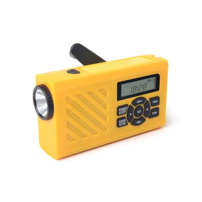 China PORTABLE LCD Display Hand Crank Portable Radio for Indoor and Outdoor Emergency with AM/FM for sale