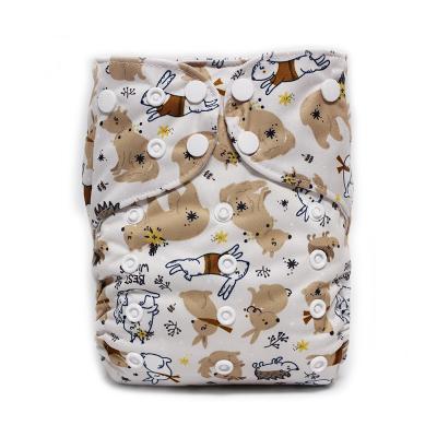 China One Size Pocket Style Baby Cloth Printed Reusable Diapers Eco-Friendly Diapers Cloth for sale