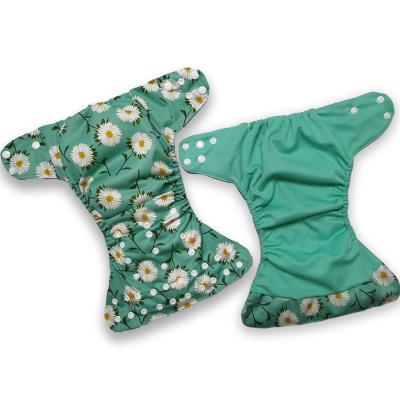 China Washable Waterproof Bamboo Charcoal Printed Inner Reusable Diapers AI2 Diapers For Baby for sale