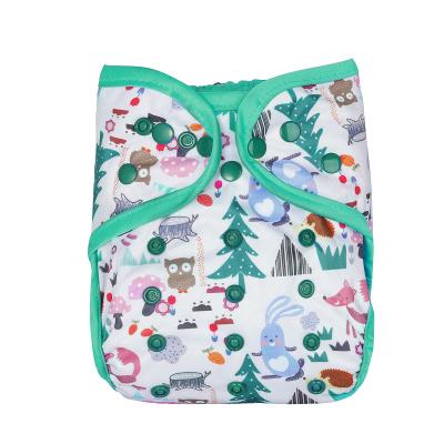 China Printed Reusable Washable Baby Diaper Cloth Baby Cloth Diaper One Size Adjustable Waterproof Cover for sale