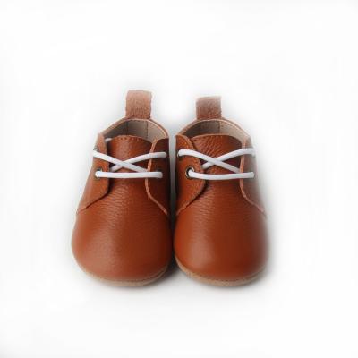 China Manufacturer Wholesale Breathable Real Leather Baby Shoes Boys Girls Baby Oxford Soft Shoes for sale