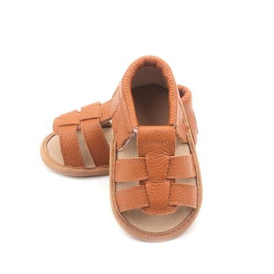 China BEIBIENOYA Deodorization Baby Sandals Leather Trim Baby Shoes Baby Moccasins Sandals Shoes For Outdoor for sale