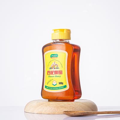 China Plastic Honey Squeeze Bottle Ketchup Bottle 300ml Empty Pet Sauce Plastic Upside Down Bottle With Silicone Flip Top Cap for sale