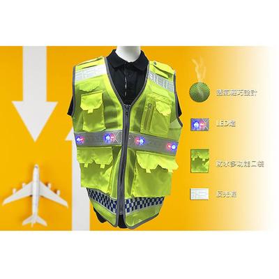 China 2022 Water Proof New Arrival LED High Visibility Safety Reflect Vests For Polices for sale