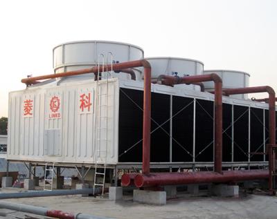 China New 600 Ton Industrial Hot Selling FRP Square Type Cooling System Cross Flow Cooling Tower For Plastic Factory for sale