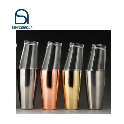 China Boston Stainless Steel Cocktail Shaker Bartender Cocktail Shaker Party Martini Bar Accessory Tool for sale