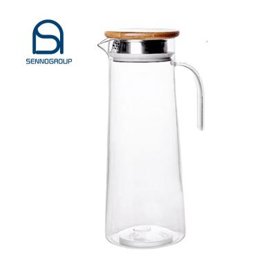 China Unbreakable Water Kettle Customized Viable Leak-Proof Acrylic Plastic Water Pitcher Pitcher Pitcher Beverage Teapot Kettle for sale