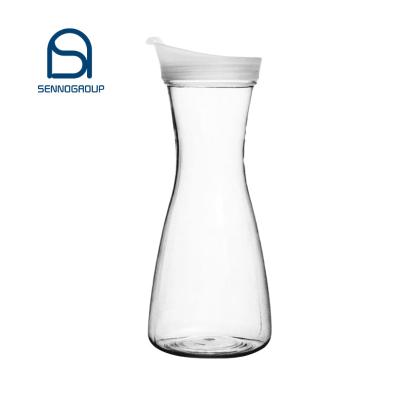 China Sustainable Restaurant Polycarbonate Wine Decanter Pouring Juice Jug Plastic Beverage Carafe Acrylic Plastic Water Pitcher for sale