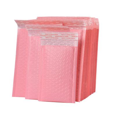 China 10pcs/pack 4x8 Light Pink Recyclable Custom Bubble Mailer Eco Friendly Biodegradable Bubble Mailer Padded Mailing Bags for sale