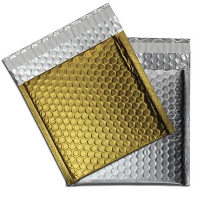 China High Quality Shock Resistance Gold Aluminum Foil Messenger Shipping Bag Bubble Silver Metallic Padded Envelopes Mailing Poly Bag Ad for sale