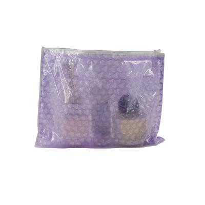 China Clear Colorful Inflatable Air Poly PVC Zipper Bubble Lock Shock Resistance Air Poly PVC Zipper Bubble Bag Plastic Custom Mailing Bag With White Logo for sale