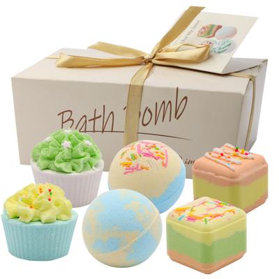 China Body Natural Body Scrub Gift Set Bath Chemical Free Cleansing Bomb 6 Packs Shower Steam Spa Bath For Kids And Adults for sale