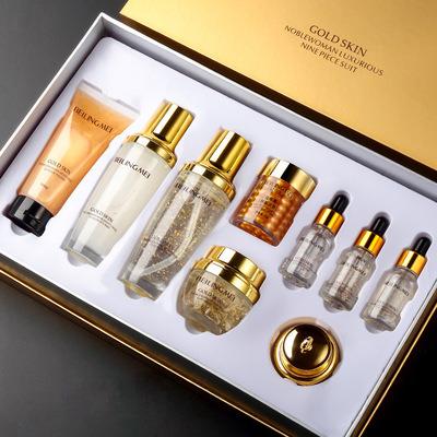 China OEM Beauty Product Snail 24k Gold Skin Care Bleaching Whitening Cream Set Anti Aging Skin Care Lighting Set for sale