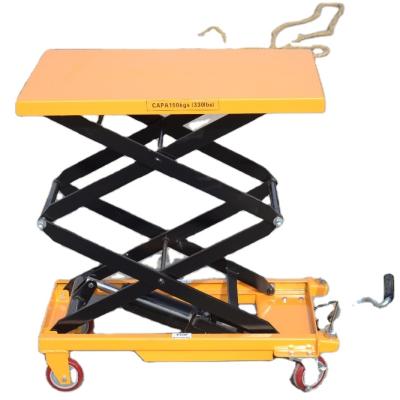 China Hotels Hand Crank Table Lift Hydraulic Pallet Lift Table Form Hydraulic Scissor Lift Table for sale