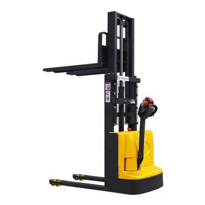 China Hotels Electric Level Stacker 1.5t Electric Self Loading Electric Pallet Stacker for sale