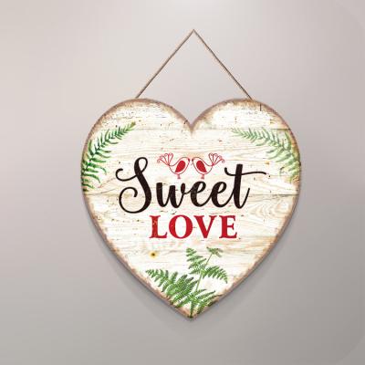 China 29x29 Wooden Heart Shape Wooden Picture Photo Frame Wall Decorations For Home for sale