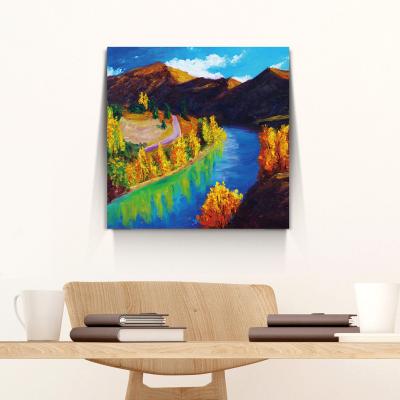 China Home Decorations Wall Art 48x48 Landscape Painting Picture Photo Wooden Frame For Decoration for sale