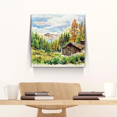 China Home Decorations Decor Art Wood Paintings Landscape Picture Photo Frame For Decoration for sale