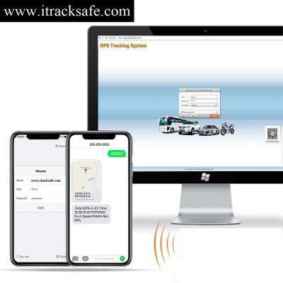 China Motorcycle iTracksafe web based gprs car gps tracking software platform with app for sale