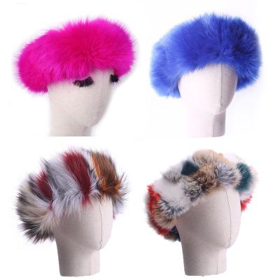 China Perfect Wholesale Real Russian Fur Headband Winter Matching Finish HB1013A Purse Set For Women 2021 for sale