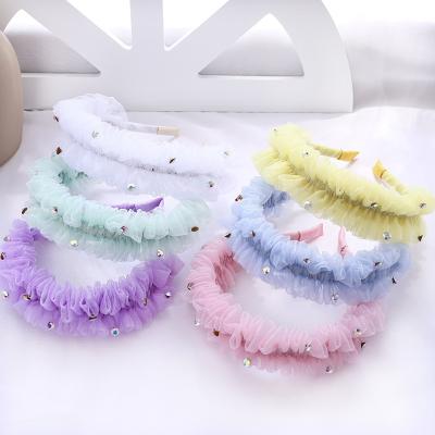 China HB698A Beautiful Perfect Finish Baby Chiffon Headband Party Style Headbands For Girls Headband For Woman for sale