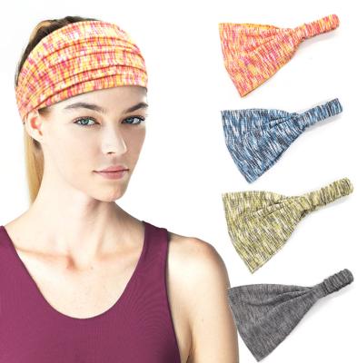 China HB608A High Quality Elastic Sports Headband Wide Knitting Eco-friendly Classic Headwrap For Indirects for sale