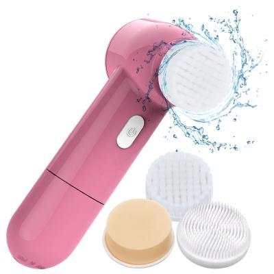 China Mini Portable Waterproof Face Cleansing Pore Remover Wash Massage Sweep Detergent Brush Electric Facial Vibration for sale